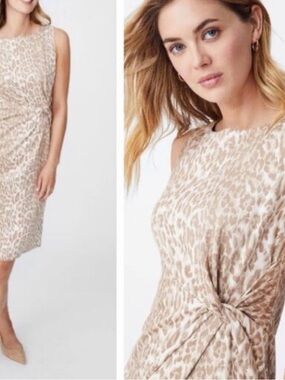 🌼💚NWT J. McLaughlin Neo Tanzania Leopard Lynda Faux Suede Dress
